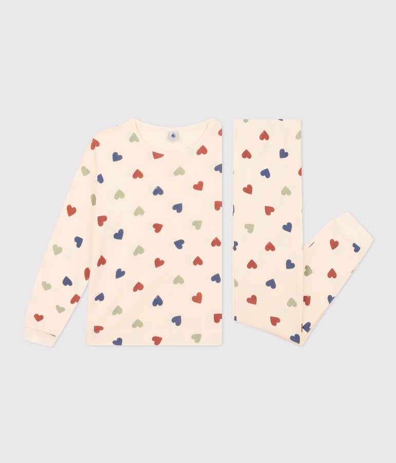Pyjama en coton motif c&oelig;ur femme blanc AVALANCHE/ MULTICO