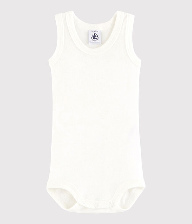 Body sans manches b&eacute;b&eacute; gar&ccedil;on blanc