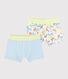Lot de 2 boxers imprimé chats petit garçon en coton biologique
