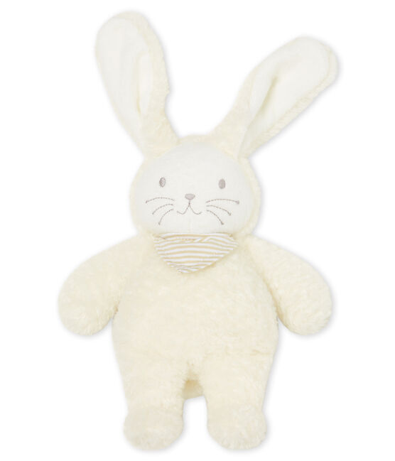 Doudou lapin musical bébé en sherpa blanc MARSHMALLOW