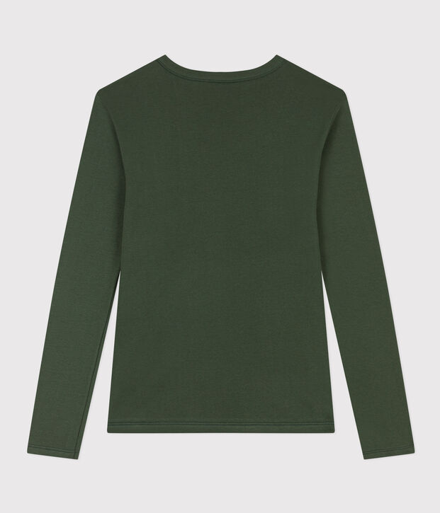 Tee-shirt L'ICONIQUE col rond en coton Femme vert