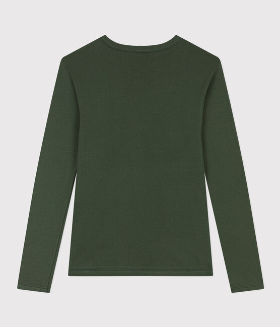 Tee-shirt L'ICONIQUE col rond en coton Femme vert AVORIAZ