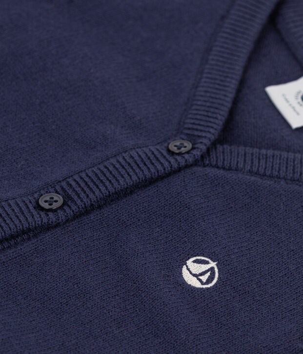Cardigan en tricot b&eacute;b&eacute; bleu marine