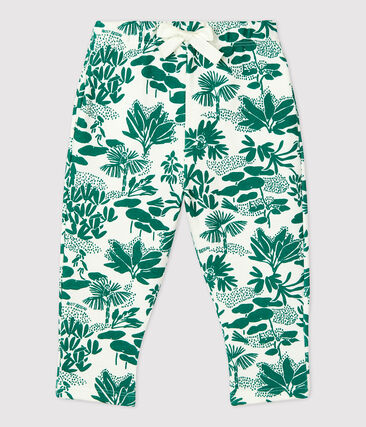 PETIT BATEAU - Pantalon imprimé végétal en molleton bébé
