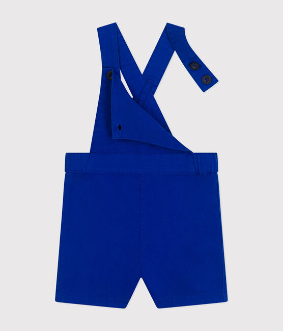 Salopette courte en serge bébé bleu SURF