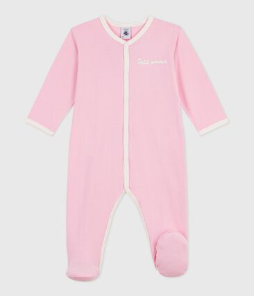 Pyjama bébé en coton uni