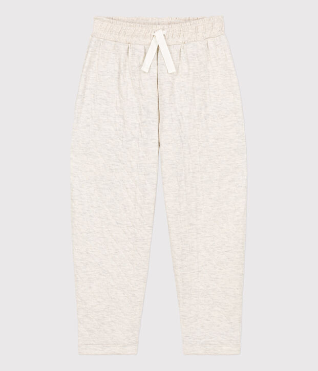 Pantalon en tubique matelass&eacute; enfant fille / gar&ccedil;on beige chin&eacute;