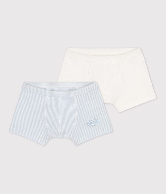 Lot de 2 boxers milleraies petit garçon en coton variante 1