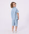 Chemise enfant en coton &agrave; manches courtes bleu BLEU CLAIR