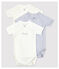 Lot de 3 bodies croisés manches courtes bébé en coton biologique variante 1