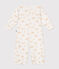 Combisac en coton bébé blanc MARSHMALLOW/gris GRIS