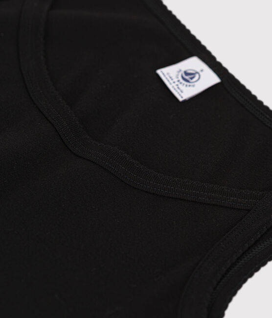 Robe à bretelles en coton Femme noir NOIR