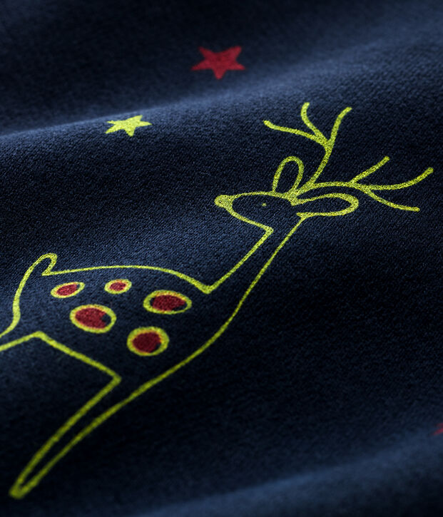 Sweatshirt en molleton b&eacute;b&eacute; gar&ccedil;on bleu