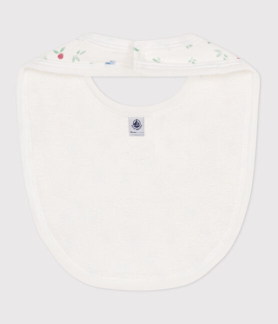 Bavoir naissance en coton imprimé blanc MARSHMALLOW/blanc MULTICO