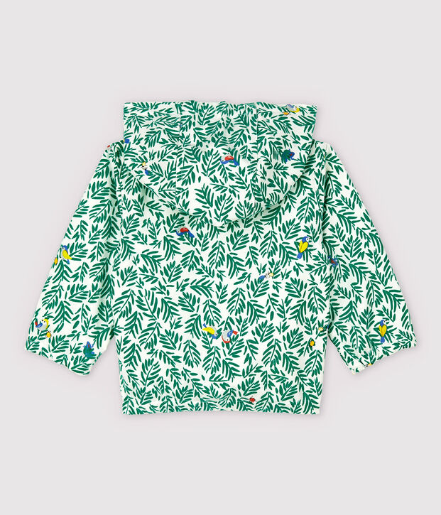 Coupe-vent en maille enduite b&eacute;b&eacute; gar&ccedil;on blanc/vert/multicouleur