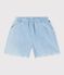 Short enfant en coton uni bleu BLEU CLAIR