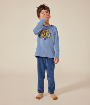 Pyjama uni en velours enfant