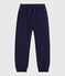 Pantalon de jogging enfant en coton uni bleu