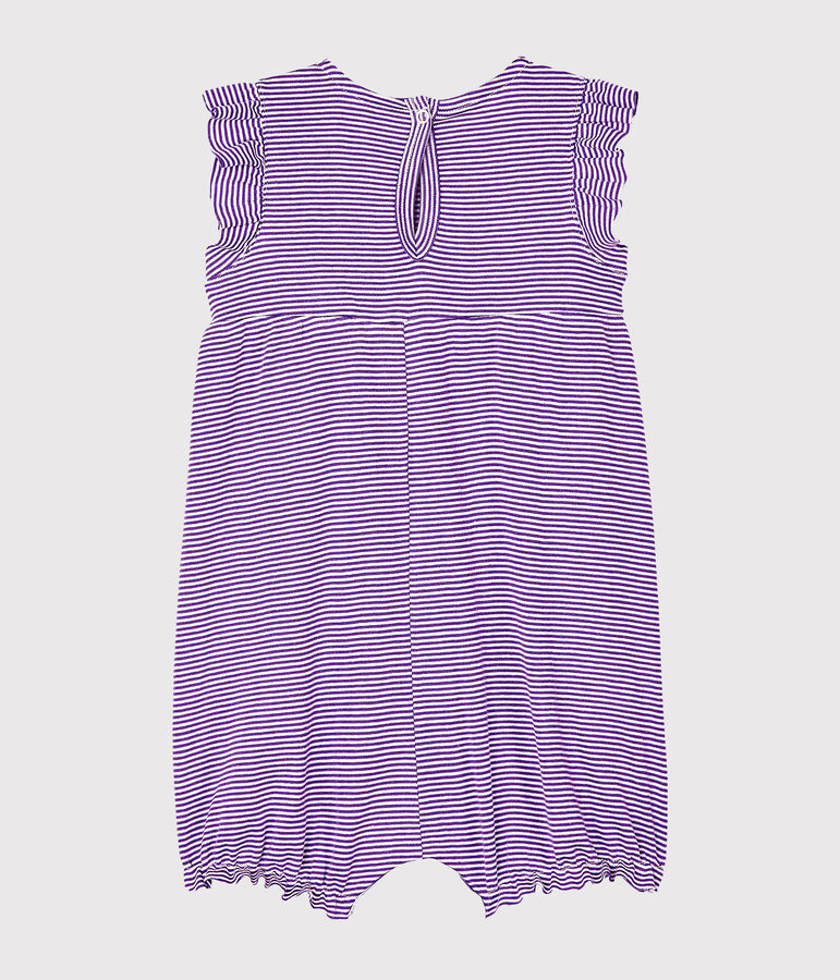 Combicourt b&eacute;b&eacute; fille milleraies violet REAL/blanc MARSHMALLOW