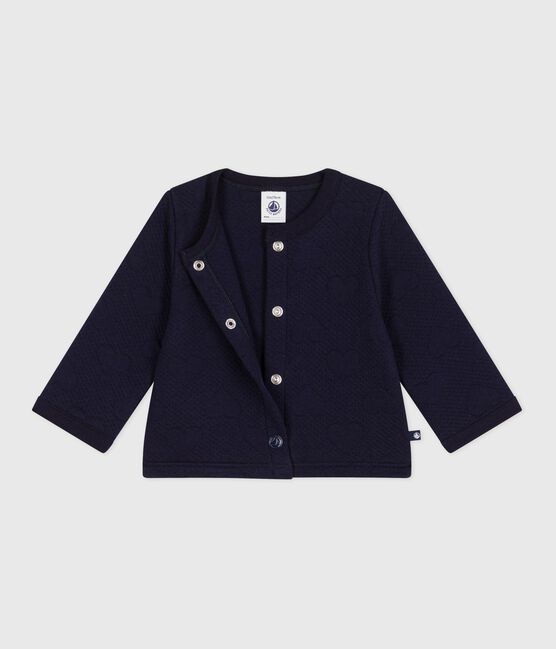 Cardigan bébé en coton épais, motifs cœurs SOIR