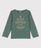Tee-shirt manches longues en coton enfant fille / garçon vert VALLEE