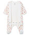 Bodyjama bébé fille en velours blanc MARSHMALLOW/blanc MULTICO