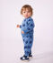 Ensemble sweatshirt et pantalon b&eacute;b&eacute; en coton imprim&eacute; animalier bleu/multicouleur