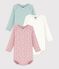 Lot de bodies manches longues en coton imprim&eacute; &agrave; fleurs b&eacute;b&eacute; multicouleur