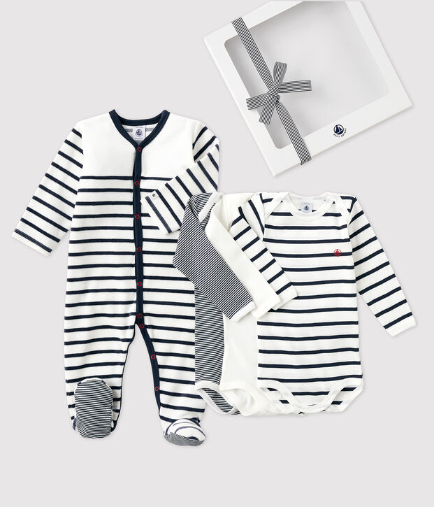 Coffret cadeau &agrave; rayures b&eacute;b&eacute; multicouleur