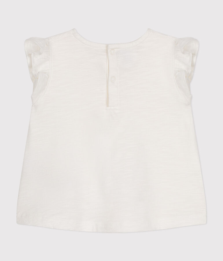 Blouse sans manche en coton b&eacute;b&eacute; blanc MARSHMALLOW