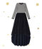 Robe fille manches longues effet 2 en 1 Petit bateau x Marie-Agnès Gillot bleu SMOKING/beige COQUILLE