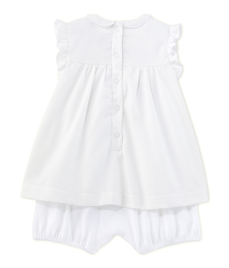 Robe body b&eacute;b&eacute; fille blanc