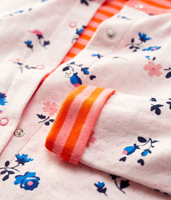 Cardigan en tubique enfant fille blanc MARSHMALLOW/blanc MULTICO