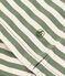 Tee-shirt le Boxy en coton rayé femme vert CROCO/ AVALANCHE