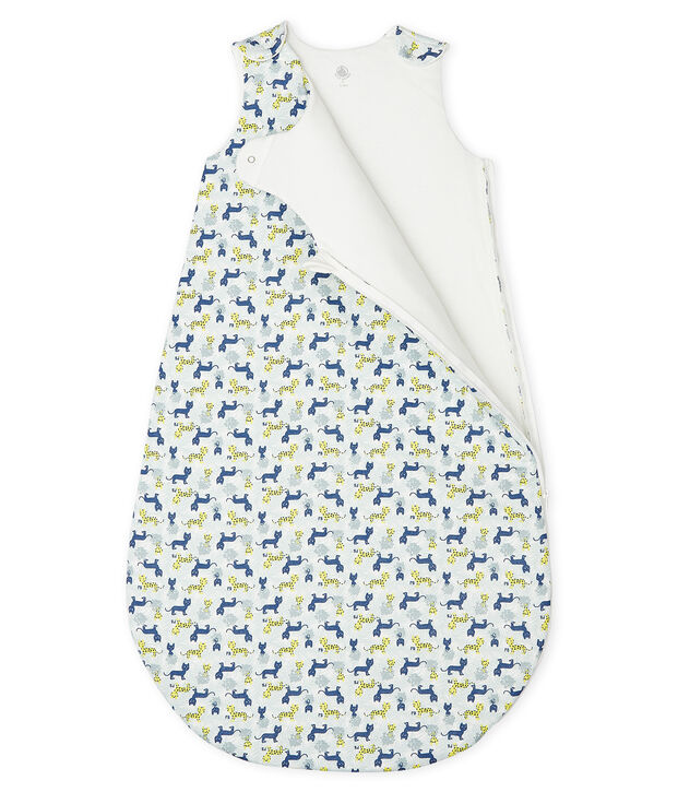 Gigoteuse b&eacute;b&eacute; en c&ocirc;te blanc/bleu