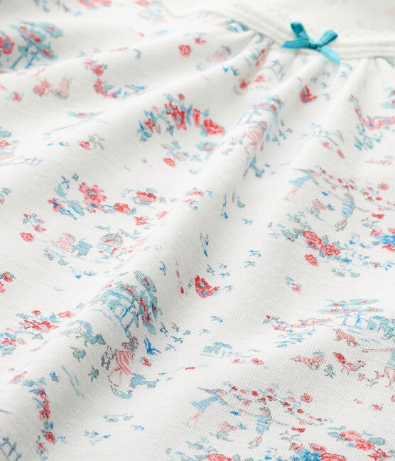 Chemise de nuit fille imprimée blanc LAIT/blanc MULTICO