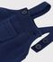 Salopette b&eacute;b&eacute; unie en tricot laine et coton bleu marine