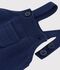 Salopette b&eacute;b&eacute; unie en tricot laine et coton bleu marine