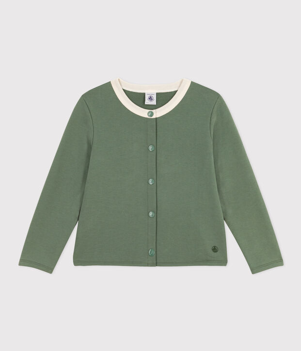 Cardigan en coton enfant fille vert