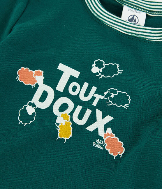 Tee-shirt en coton bébé. vert PINEDE