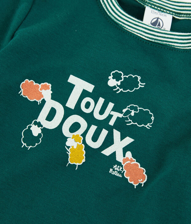 Tee-shirt en coton b&eacute;b&eacute;. vert