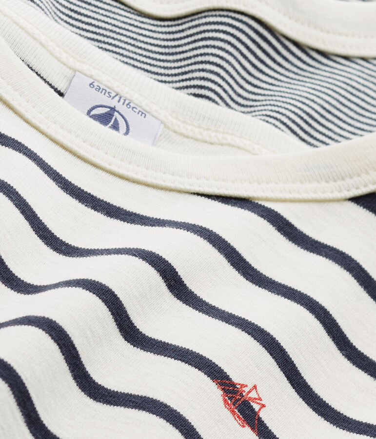 Lot de 2 tee-shirts ray&eacute;s petit gar&ccedil;on variante 1