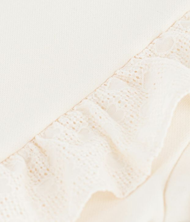 Sweatshirt enfant en coton blanc cass&eacute;