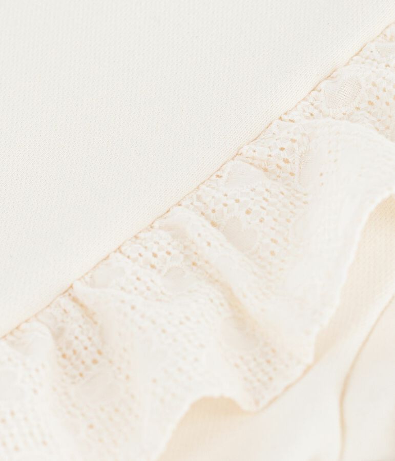 Sweatshirt enfant en coton &eacute;cru