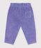 Pantalon b&eacute;b&eacute; en velours uni violet