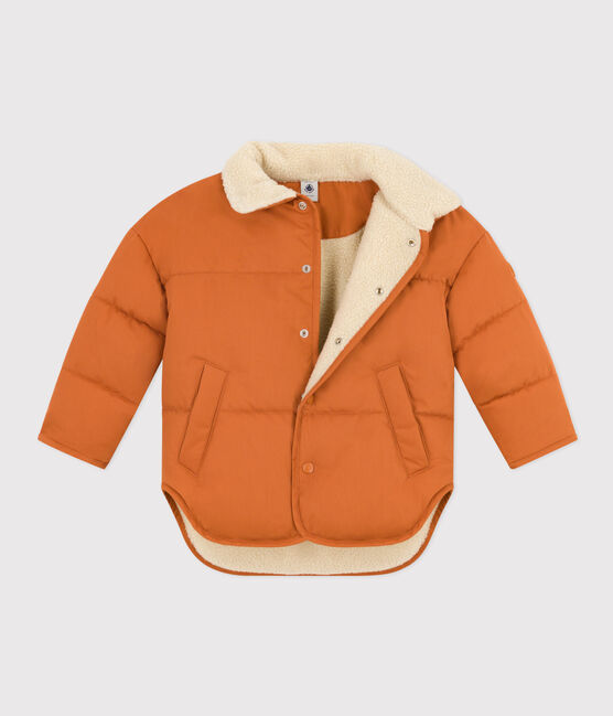 Veste courte doublée en sherpa enfant garçon/fille marron ECUREUIL