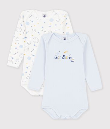 Lot de 2 bodies manches longues en coton.