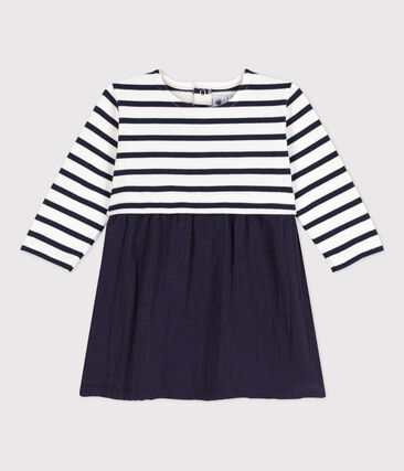 PETIT BATEAU - Robe manches longues bébé bimatière
