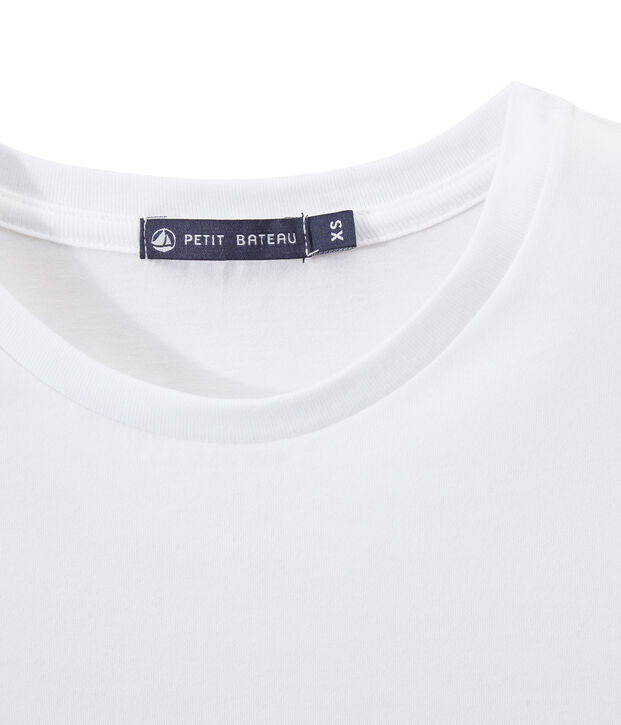 T-shirt femme INDISPENSABLE en jersey fin blanc