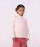 Sous-pull enfant en coton &agrave; rayures rose/rose